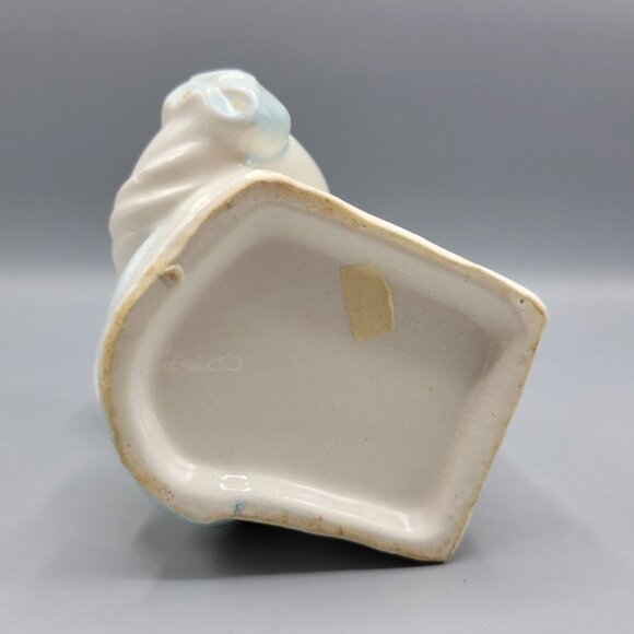 Vintage Ceramic Praying Virgin Mary Figurine Vase Blue White Religious Decor 4.5 - Picture 11 of 15